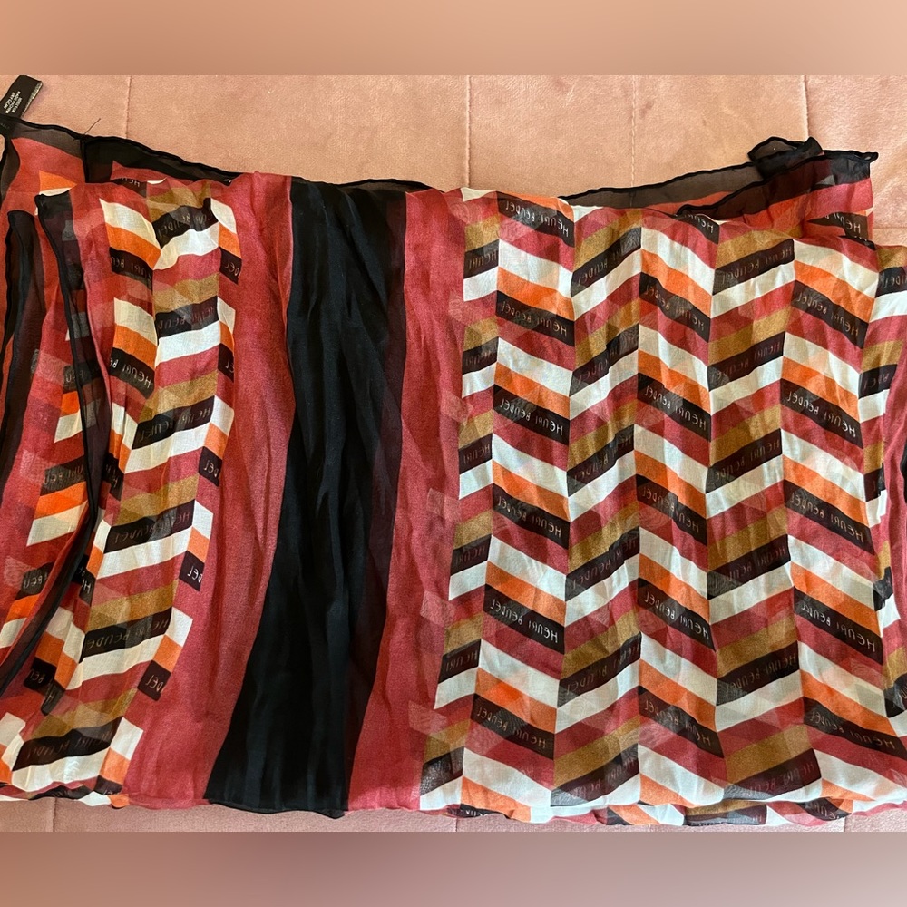 Henri Bendel Silk Chevron Stripe Long Scarf